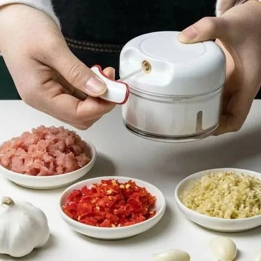Manual Mini Food Chopper – Hand Pull Vegetable Cutter Tool