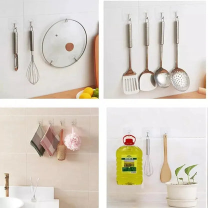 10PCS Sticky Hooks – Waterproof Wall & Ceiling Hook Set