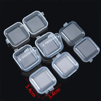 10PCS Mini Clear Jewelry Boxes – Transparent Storage Case