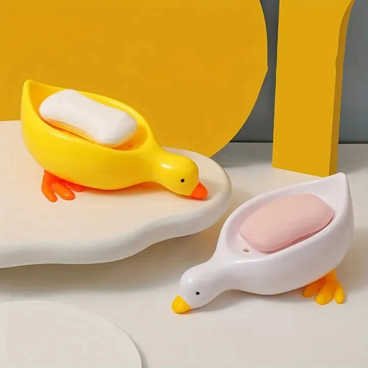 Duck-Shaped Quick Drain Soap Tray – Durable Hygiene Storage