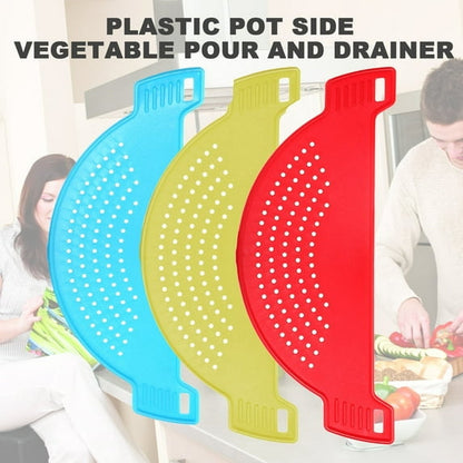 Clip-On Pot Strainer | Rice Washing Drain Basket & Kitchen Food Strainer