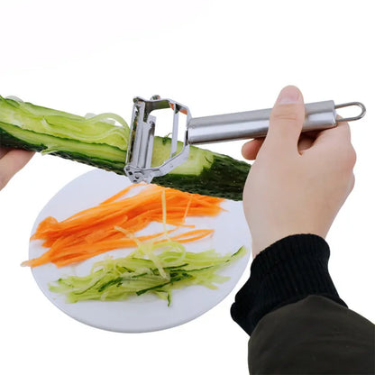 Multi‑Function Julienne Peeler – Stainless Steel Veggie Cutter