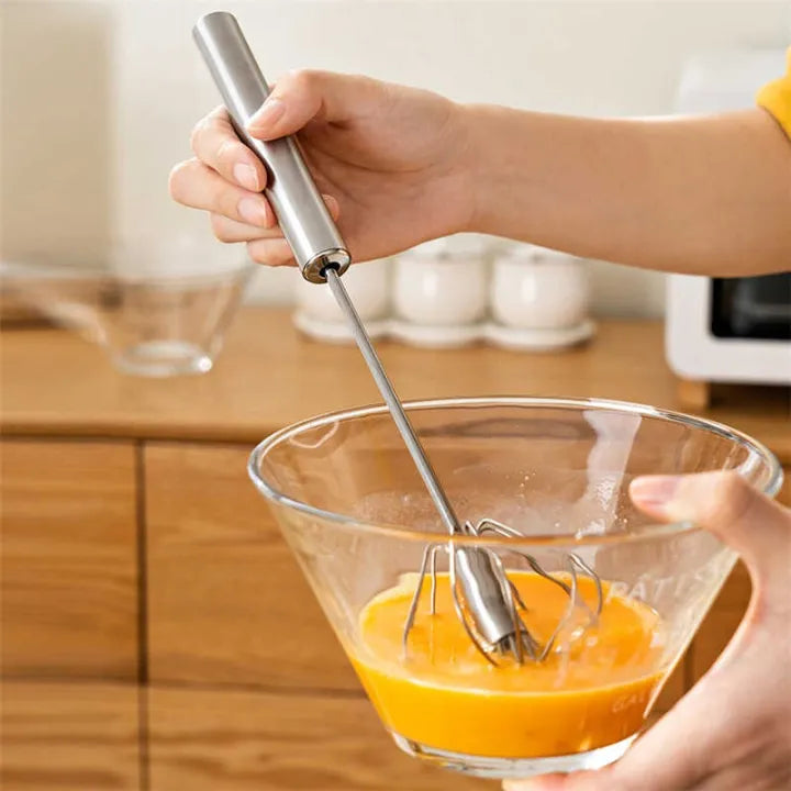 Semi‑Automatic Push Whisk – Egg & Cream Beater Tool