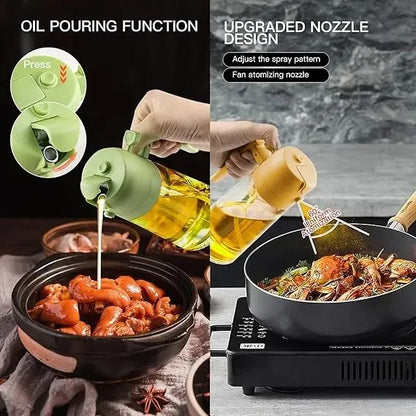 2-in-1 Dual-Function Oil Bottle – 450ML Precision Spray