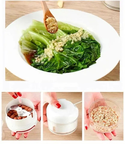Manual Mini Food Chopper – Hand Pull Vegetable Cutter Tool