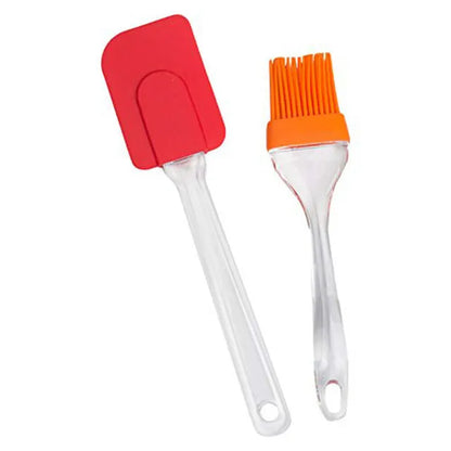 2-Piece Professional Silicone Spatula & Pastry Brush Set