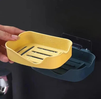 Wall Mounted Double Layer Soap Holder – Bathroom Organizer