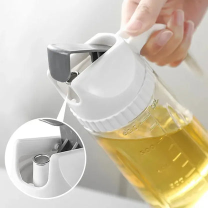 600ml Leakproof Glass Oil Dispenser – Gravity Lid