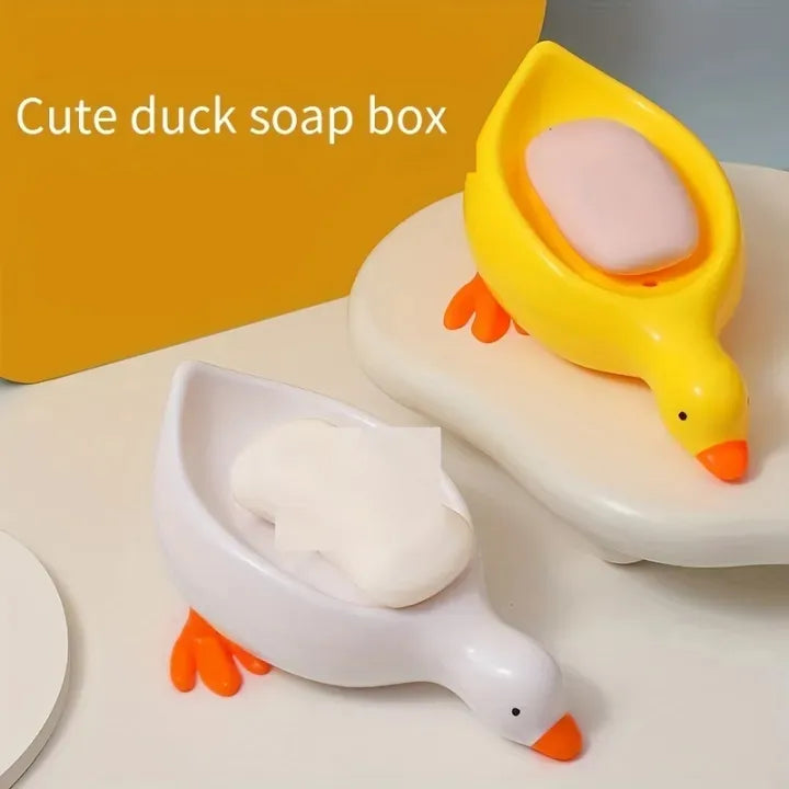 Duck-Shaped Quick Drain Soap Tray – Durable Hygiene Storage