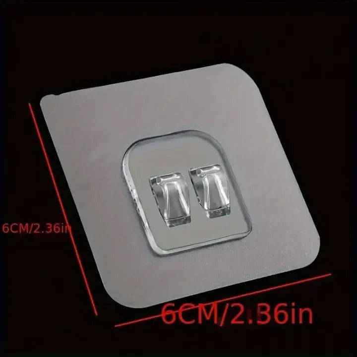 Clear Wall Hooks – Self‑Adhesive Shelf Fixing Clips