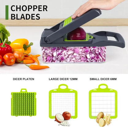 12‑in‑1 Kitchen Chopper – Vegetable & Fruit Cutter Tool