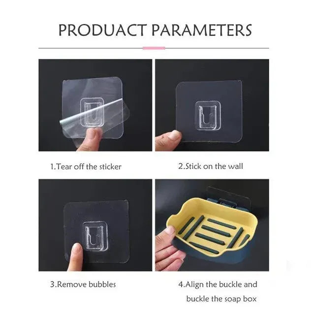 Wall Mounted Double Layer Soap Holder – Bathroom Organizer