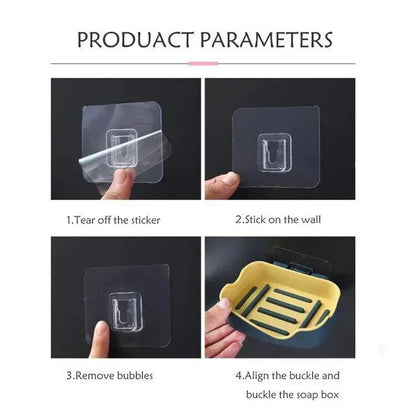 Wall Mounted Double Layer Soap Holder – Bathroom Organizer