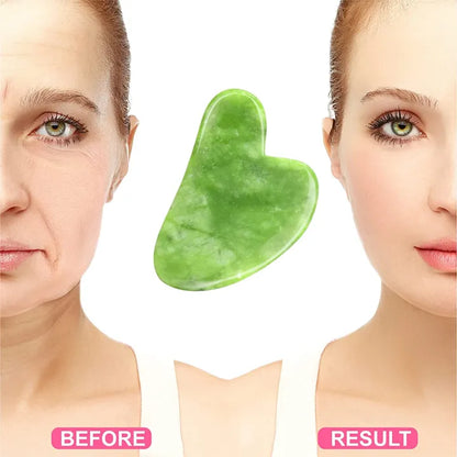 Heart Shape Jade Gua Sha – Facial Massage & Skin Tightening Tool