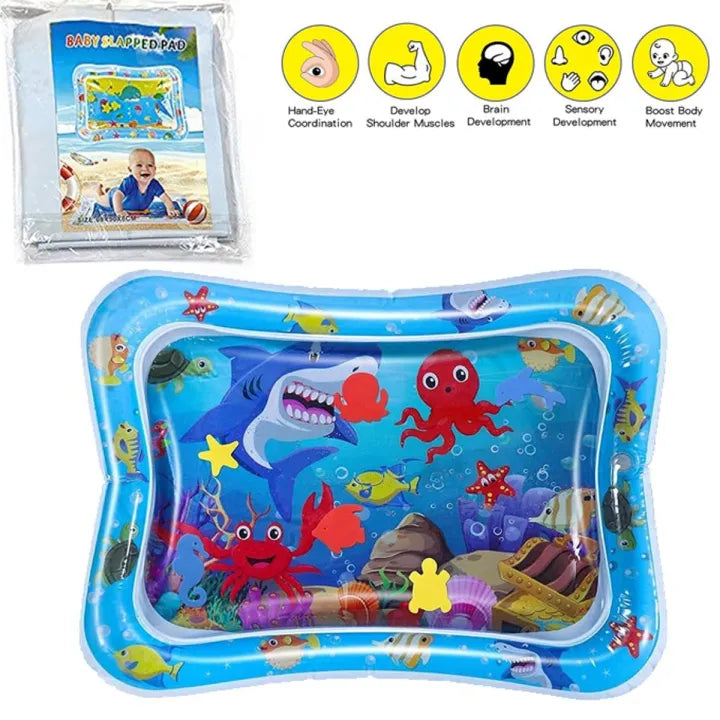 Baby Tummy Time Water Play Mat – Inflatable Sensory Activity Mat for Infants & Toddlers (3‑24 Months) Early Development Toy