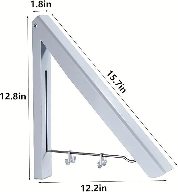 Single Foldable Wall-Mounted Clothing Rack – The Retractable Dryer Rod