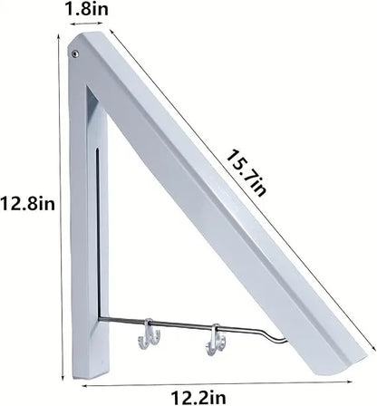 Single Foldable Wall-Mounted Clothing Rack – The Retractable Dryer Rod