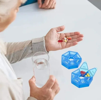 7-Day Weekly Pill Organizer Box | Portable Medicine Storage Case