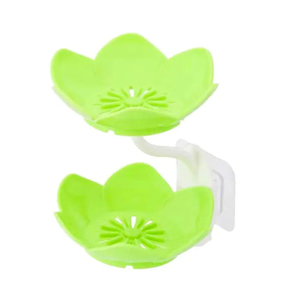 Double-Layer Flower Shaped Soap Tray – Mounted Drain Holder