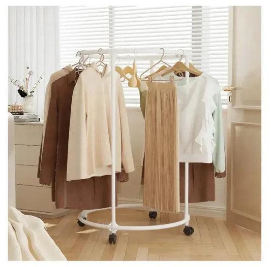 Premium Rotating Floor Garment Rack – Large Capacity Space Saving Clothes Hanger with Wheels