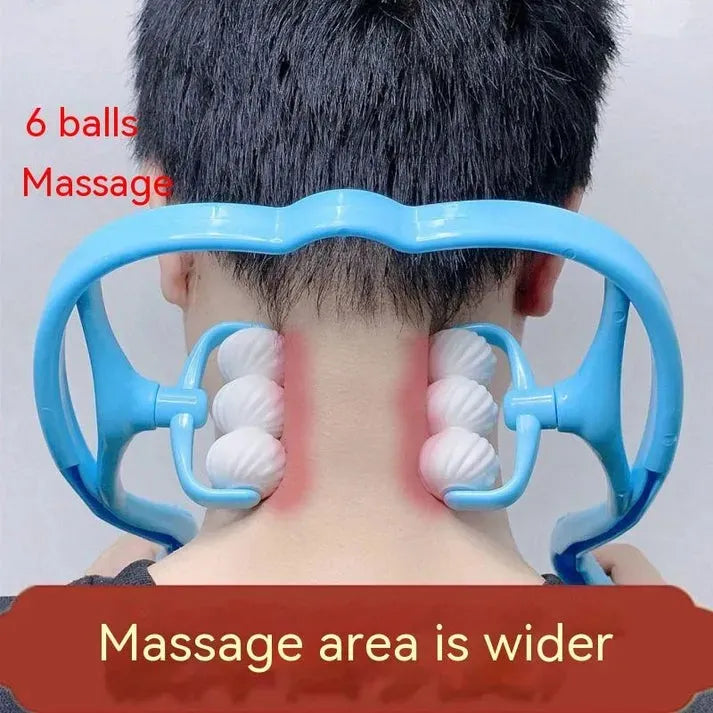 Six-Wheel Cervical Neck Massager – Deep Tissue Relief