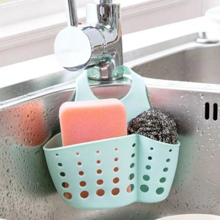 Kitchen Sink Drain Basket Holder – Hanging Sponge & Soap Storage Organizer Rack