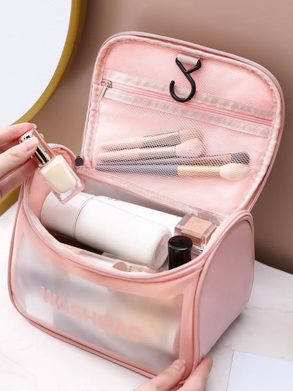 Portable Travel Wash Bag – Waterproof Cosmetic & Toiletry Organizer with Handle