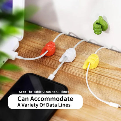 Thumb Wall Hooks – Silicone Cable Organizer & Key Holder