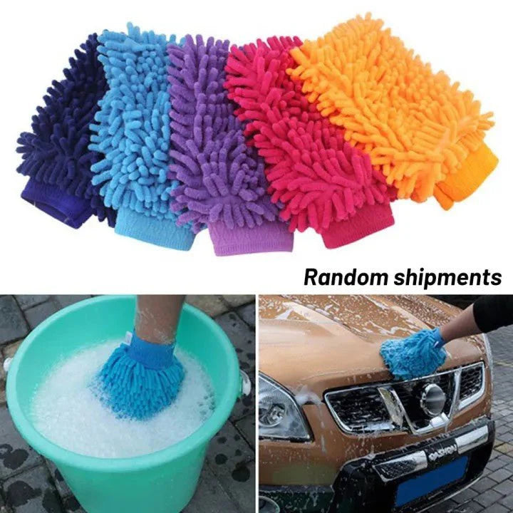 Chenille Microfiber Car Wash Cleaning Glove | Scratch-Free Wash Mitt