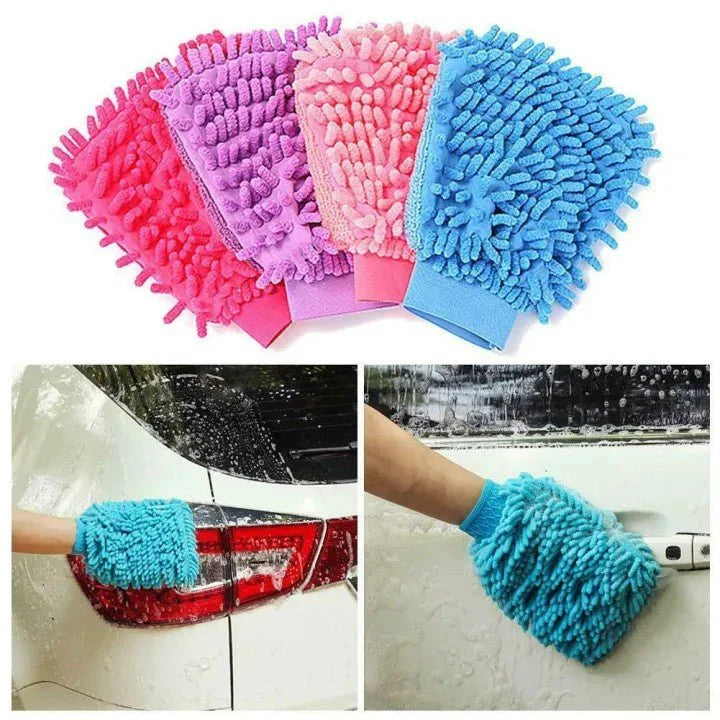 Chenille Microfiber Car Wash Cleaning Glove | Scratch-Free Wash Mitt
