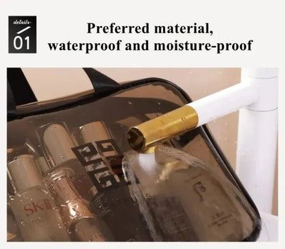 Transparent Travel Makeup Bag – Waterproof Toiletry Organizer