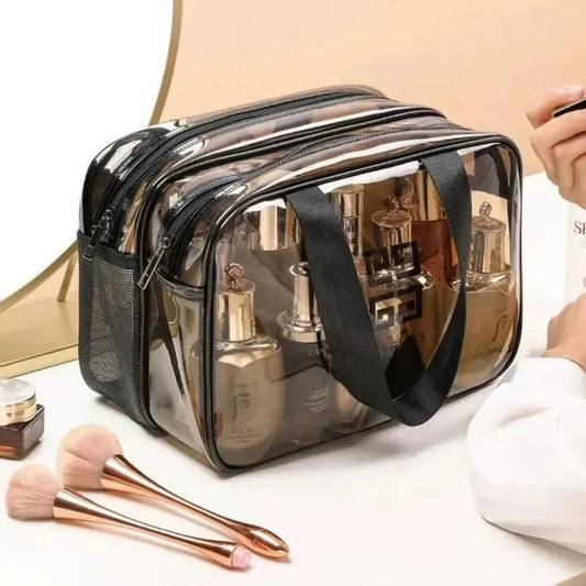 Transparent Travel Makeup Bag – Waterproof Toiletry Organizer