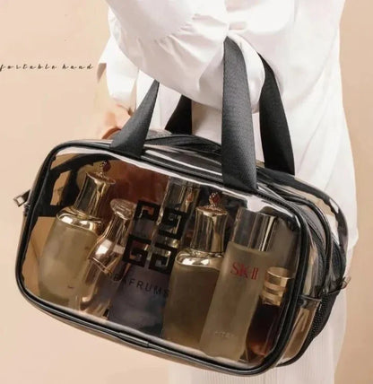 Transparent Travel Makeup Bag – Waterproof Toiletry Organizer